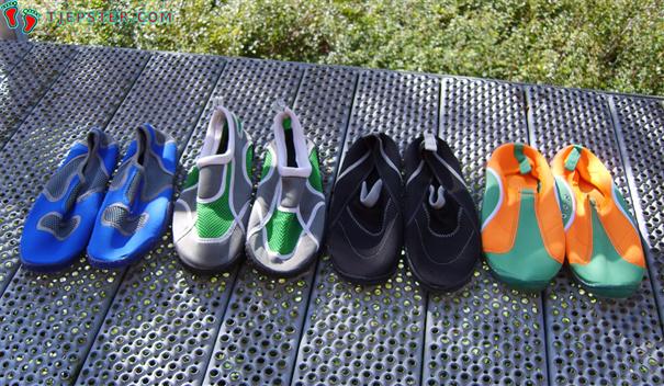 Variety of Aqua Shoes for barefoot running